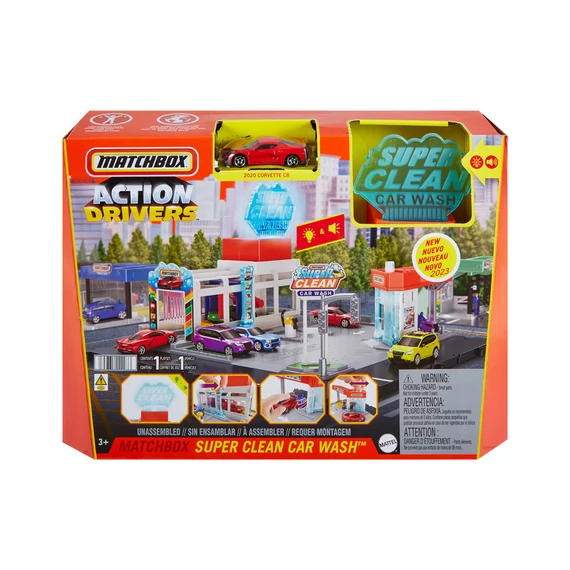 Matchbox nagy pályaszett - autómosó