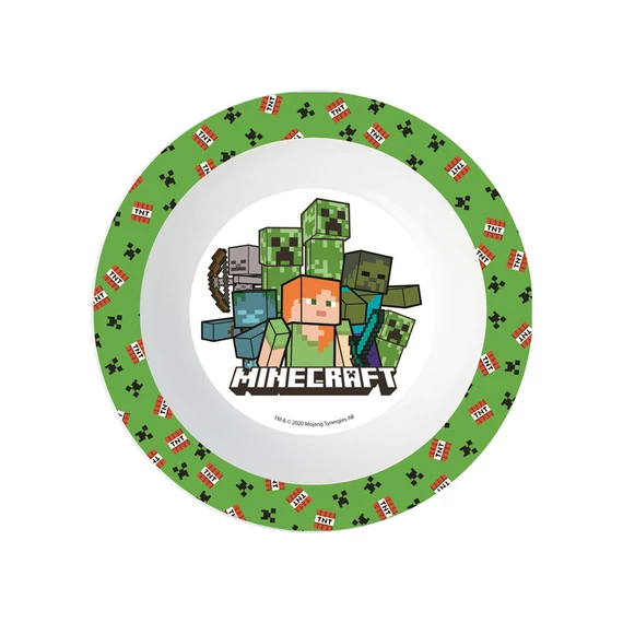 Műanyag Minecraft mikrózható mélytányér