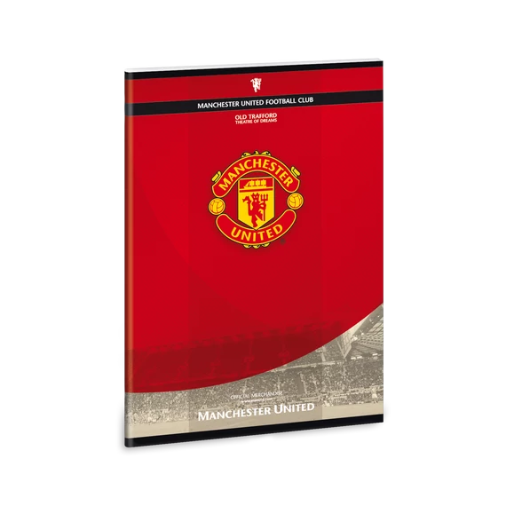 Manchester United A/4 extra kapcsos füzet-négyzethálós