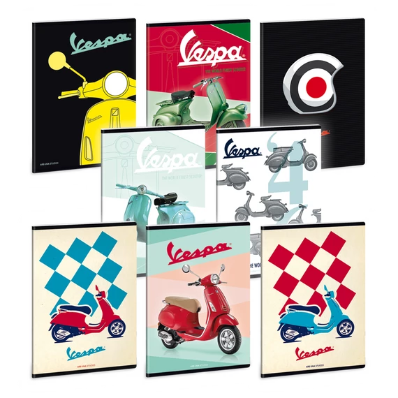 Vespa füzet négyzethálós A/5