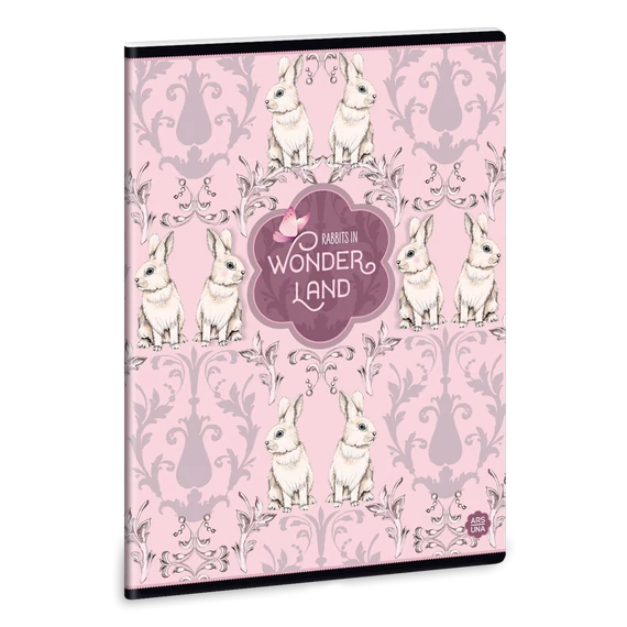 Ars Una Wonderland Rabbits A/5 extra kapcsos füzet-négyzethálós