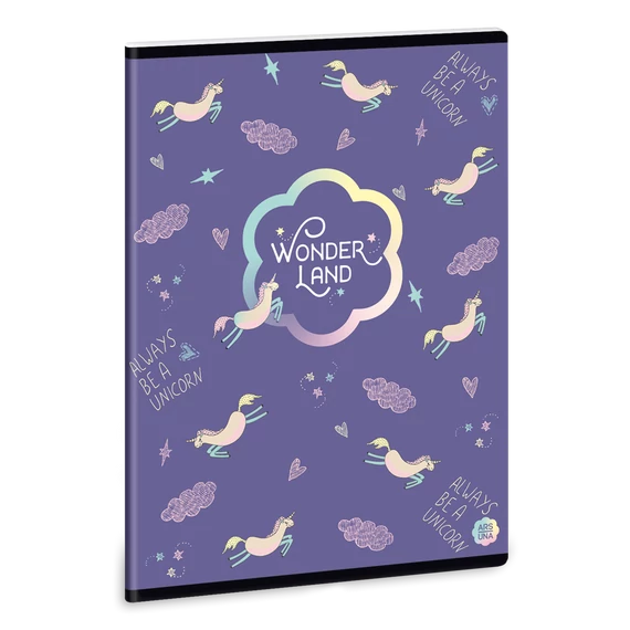 Ars Una Wonderland Unicorn A/5 extra kapcsos füzet-sima