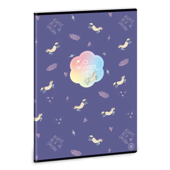 Ars Una Wonderland Unicorn A/4 extra kapcsos füzet-sima