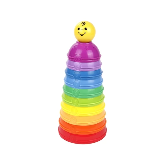 Fisher-Price 10 darabos színes csészepiramis