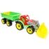 Műanyag traktor utánfutóval - 65 cm, többféle
