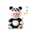 Zenélő, világító altató panda baba, 25 cm